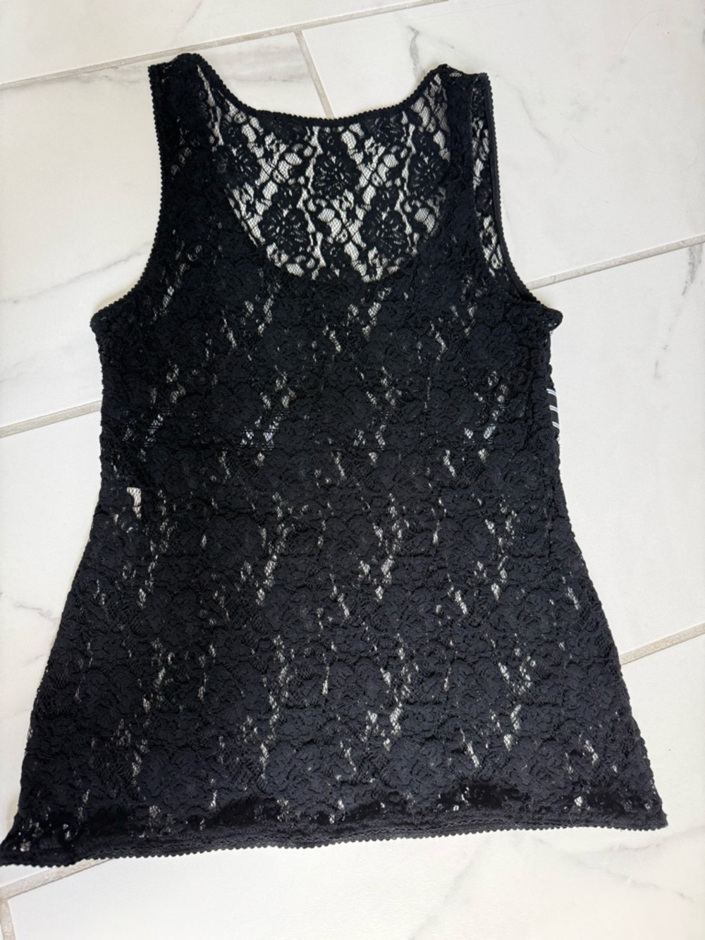 Dolce & Gabbana Black Lace Camisole with Branded Neck Label - Picture 2 of 3